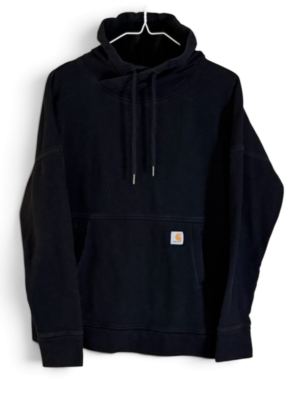 Carhartt Black Relaxed Fit Logo Hoodie Sweatshirt
